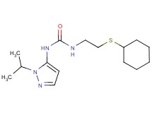 N-[2-(cyclohexylthio)ethyl]-N'-(1-isopropyl-1H-pyrazol-5-yl)urea