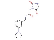 2-(2,5-dioxo-1-imidazolidinyl)-N-[3-(1-pyrrolidinyl)benzyl]acetamide