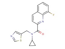 N-cyclopropyl-8-fluoro-N-(1,3-thiazol-5-ylmethyl)quinoline-2-carboxamide