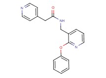 N-[(2-phenoxy-3-pyridinyl)methyl]-2-(4-pyridinyl)acetamide