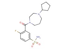 3-[(4-cyclopentyl-1,4-diazepan-1-yl)carbonyl]-4-fluorobenzenesulfonamide