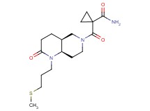 1-{[(4aS*,8aR*)-1-[3-(methylthio)propyl]-2-oxooctahydro-1,6-naphthyridin-6(2H)-yl]carbonyl}cyclopropanecarboxamide