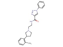N-{2-[3-(2-methylphenyl)-1-pyrrolidinyl]ethyl}-1-phenyl-1H-1,2,3-triazole-4-carboxamide
