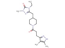 5-({1-[3-(4,5-dimethyl-1H-pyrazol-3-yl)propanoyl]piperidin-4-yl}methyl)-4-ethyl-2-methyl-2,4-dihydro-3H-1,2,4-triazol-3-one