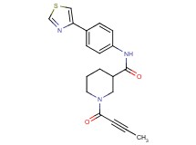 1-(2-butynoyl)-N-[4-(1,3-thiazol-4-yl)phenyl]-3-piperidinecarboxamide