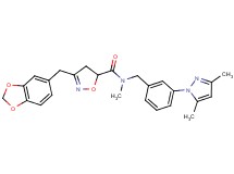 3-(1,3-benzodioxol-5-ylmethyl)-N-[3-(3,5-dimethyl-1H-pyrazol-1-yl)benzyl]-N-methyl-4,5-dihydro-5-isoxazolecarboxamide