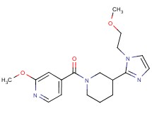 2-methoxy-4-({3-[1-(2-methoxyethyl)-1H-imidazol-2-yl]-1-piperidinyl}carbonyl)pyridine