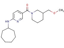 N-cycloheptyl-5-{[3-(methoxymethyl)-1-piperidinyl]carbonyl}-2-pyridinamine