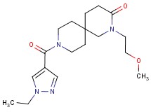 9-[(1-ethyl-1H-pyrazol-4-yl)carbonyl]-2-(2-methoxyethyl)-2,9-diazaspiro[5.5]undecan-3-one