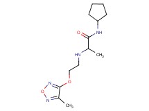 N-cyclopentyl-2-({2-[(4-methyl-1,2,5-oxadiazol-3-yl)oxy]ethyl}amino)propanamide