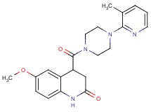 6-methoxy-4-{[4-(3-methyl-2-pyridinyl)-1-piperazinyl]carbonyl}-3,4-dihydro-2(1H)-quinolinone