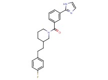 3-[2-(4-fluorophenyl)ethyl]-1-[3-(1H-imidazol-2-yl)benzoyl]piperidine