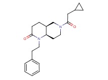 (4aS*,8aR*)-6-(cyclopropylacetyl)-1-(2-phenylethyl)octahydro-1,6-naphthyridin-2(1H)-one