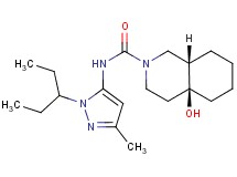 (4aS*,8aS*)-N-[1-(1-ethylpropyl)-3-methyl-1H-pyrazol-5-yl]-4a-hydroxyoctahydroisoquinoline-2(1H)-carboxamide