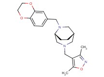 (1S*,5R*)-6-(2,3-dihydro-1,4-benzodioxin-6-ylmethyl)-3-[(3,5-dimethylisoxazol-4-yl)methyl]-3,6-diazabicyclo[3.2.2]nonane
