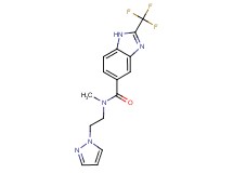 N-methyl-N-[2-(1H-pyrazol-1-yl)ethyl]-2-(trifluoromethyl)-1H-benzimidazole-5-carboxamide