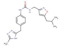 N-[(5-isobutylisoxazol-3-yl)methyl]-N'-{4-[(5-methyl-4H-1,2,4-triazol-3-yl)methyl]phenyl}urea