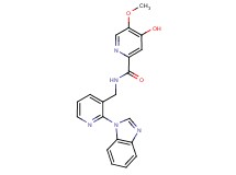 N-{[2-(1H-benzimidazol-1-yl)-3-pyridinyl]methyl}-4-hydroxy-5-methoxy-2-pyridinecarboxamide