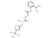 N-[(3-tert-butyl-1H-pyrazol-5-yl)methyl]-N'-(2-isopropylphenyl)-N-methylsuccinamide