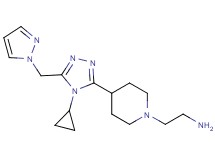 (2-{4-[4-cyclopropyl-5-(1H-pyrazol-1-ylmethyl)-4H-1,2,4-triazol-3-yl]-1-piperidinyl}ethyl)amine dihydrochloride