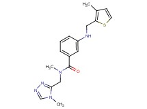 N-methyl-3-{[(3-methyl-2-thienyl)methyl]amino}-N-[(4-methyl-4H-1,2,4-triazol-3-yl)methyl]benzamide