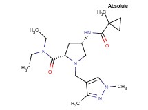 (4S)-1-[(1,3-dimethyl-1H-pyrazol-4-yl)methyl]-N,N-diethyl-4-{[(1-methylcyclopropyl)carbonyl]amino}-L-prolinamide