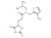 3-(2,5-dioxoimidazolidin-4-yl)-N-isobutyl-N-[(3-methyl-2-thienyl)methyl]propanamide