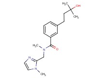 3-(3-hydroxy-3-methylbutyl)-N-methyl-N-[(1-methyl-1H-imidazol-2-yl)methyl]benzamide