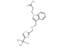 3-[3-({[(4-tert-butyl-1,3-thiazol-2-yl)methyl]amino}methyl)-1H-indol-1-yl]propanamide