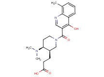 3-{rel-(3R,4S)-4-(dimethylamino)-1-[(4-hydroxy-8-methyl-3-quinolinyl)carbonyl]-3-piperidinyl}propanoic acid