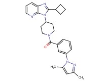2-cyclobutyl-3-{1-[3-(3,5-dimethyl-1H-pyrazol-1-yl)benzoyl]-4-piperidinyl}-3H-imidazo[4,5-b]pyridine