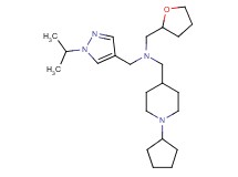 1-(1-cyclopentyl-4-piperidinyl)-N-[(1-isopropyl-1H-pyrazol-4-yl)methyl]-N-(tetrahydro-2-furanylmethyl)methanamine