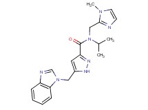 5-(1H-benzimidazol-1-ylmethyl)-N-isopropyl-N-[(1-methyl-1H-imidazol-2-yl)methyl]-1H-pyrazole-3-carboxamide