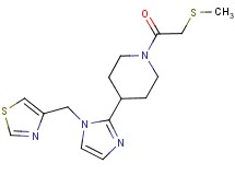 1-[(methylthio)acetyl]-4-[1-(1,3-thiazol-4-ylmethyl)-1H-imidazol-2-yl]piperidine