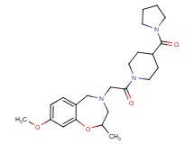 8-methoxy-2-methyl-4-{2-oxo-2-[4-(1-pyrrolidinylcarbonyl)-1-piperidinyl]ethyl}-2,3,4,5-tetrahydro-1,4-benzoxazepine