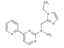 N-[(1-ethyl-1H-imidazol-2-yl)methyl]-N-methyl-4-(2-pyridinyl)-2-pyrimidinamine
