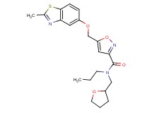 5-{[(2-methyl-1,3-benzothiazol-5-yl)oxy]methyl}-N-propyl-N-(tetrahydro-2-furanylmethyl)-3-isoxazolecarboxamide