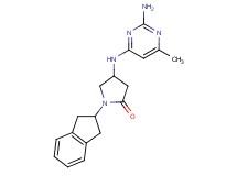 4-[(2-amino-6-methylpyrimidin-4-yl)amino]-1-(2,3-dihydro-1H-inden-2-yl)pyrrolidin-2-one
