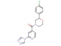 2-(4-chlorophenyl)-4-[2-(4H-1,2,4-triazol-4-yl)isonicotinoyl]morpholine