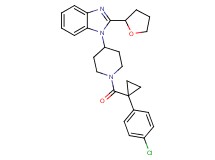 1-(1-{[1-(4-chlorophenyl)cyclopropyl]carbonyl}-4-piperidinyl)-2-(tetrahydro-2-furanyl)-1H-benzimidazole