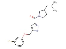 5-[(3-fluorophenoxy)methyl]-3-[(3-isobutylpyrrolidin-1-yl)carbonyl]-1H-pyrazole