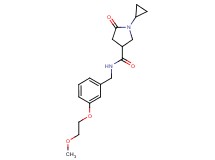 1-cyclopropyl-N-[3-(2-methoxyethoxy)benzyl]-5-oxo-3-pyrrolidinecarboxamide