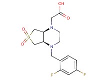 [(4aR*,7aS*)-4-(2,4-difluorobenzyl)-6,6-dioxidohexahydrothieno[3,4-b]pyrazin-1(2H)-yl]acetic acid