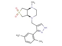 (4aS*,7aR*)-1-{[3-(2,5-dimethylphenyl)-1H-pyrazol-4-yl]methyl}-4-methyloctahydrothieno[3,4-b]pyrazine 6,6-dioxide