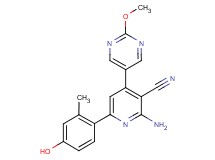 2-amino-6-(4-hydroxy-2-methylphenyl)-4-(2-methoxypyrimidin-5-yl)nicotinonitrile