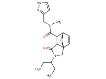 (3aR*,6S*)-2-(1-ethylpropyl)-N-methyl-1-oxo-N-(1H-pyrazol-3-ylmethyl)-1,2,3,6,7,7a-hexahydro-3a,6-epoxyisoindole-7-carboxamide