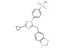5-(1,3-benzodioxol-5-ylmethyl)-3-cyclopropyl-1-[4-(methylsulfonyl)phenyl]-1H-1,2,4-triazole