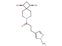 (1R*,3S*)-7-[3-(1-methyl-1H-pyrazol-4-yl)propanoyl]-7-azaspiro[3.5]nonane-1,3-diol