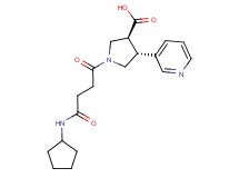 (3S*,4R*)-1-[4-(cyclopentylamino)-4-oxobutanoyl]-4-pyridin-3-ylpyrrolidine-3-carboxylic acid