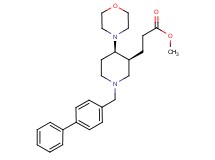 methyl 3-[(3S*,4R*)-1-(4-biphenylylmethyl)-4-(4-morpholinyl)-3-piperidinyl]propanoate